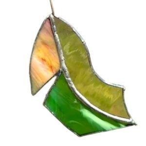 One of a Kind Handmade Stained Glass Feather